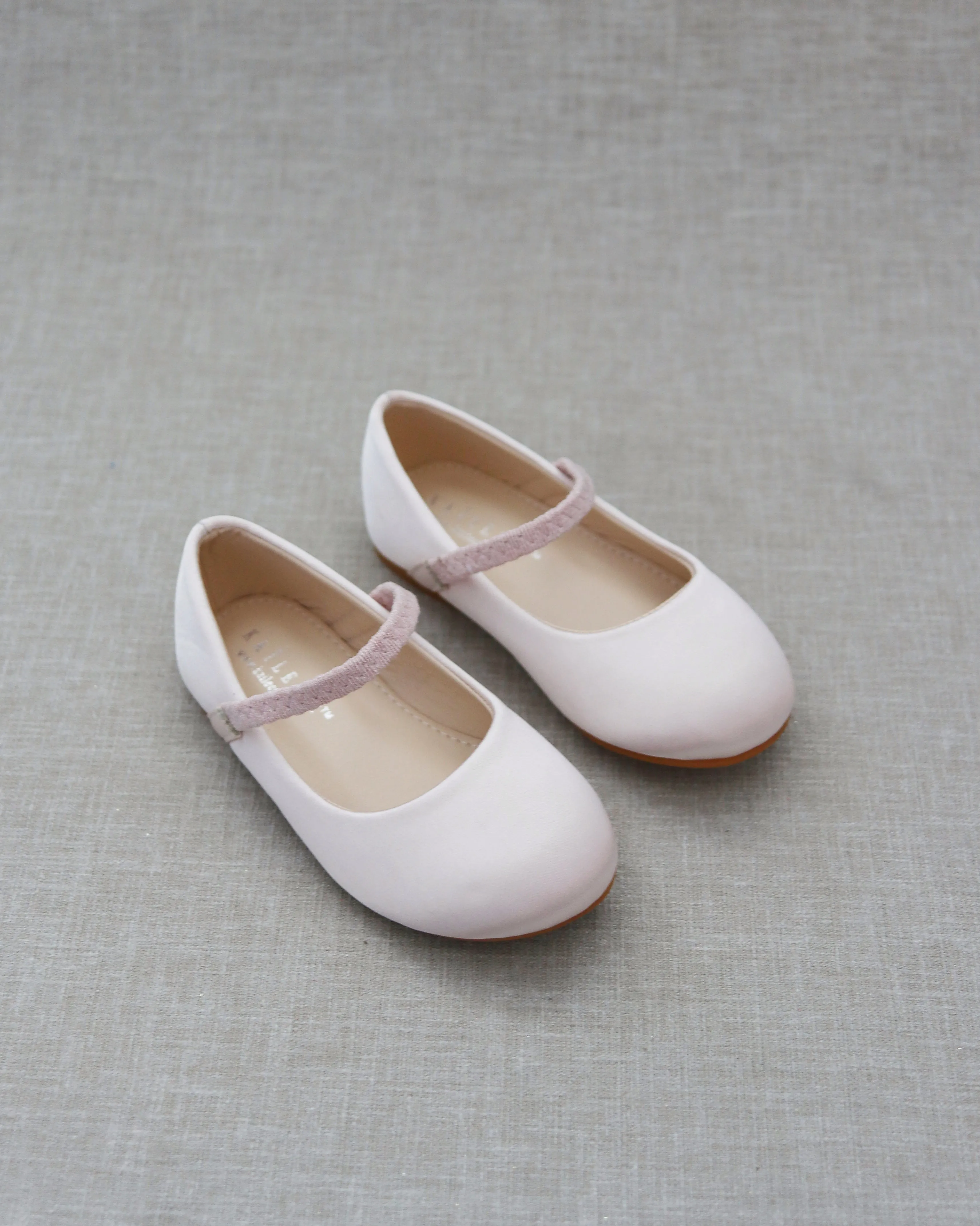 Satin Mary Jane Flats