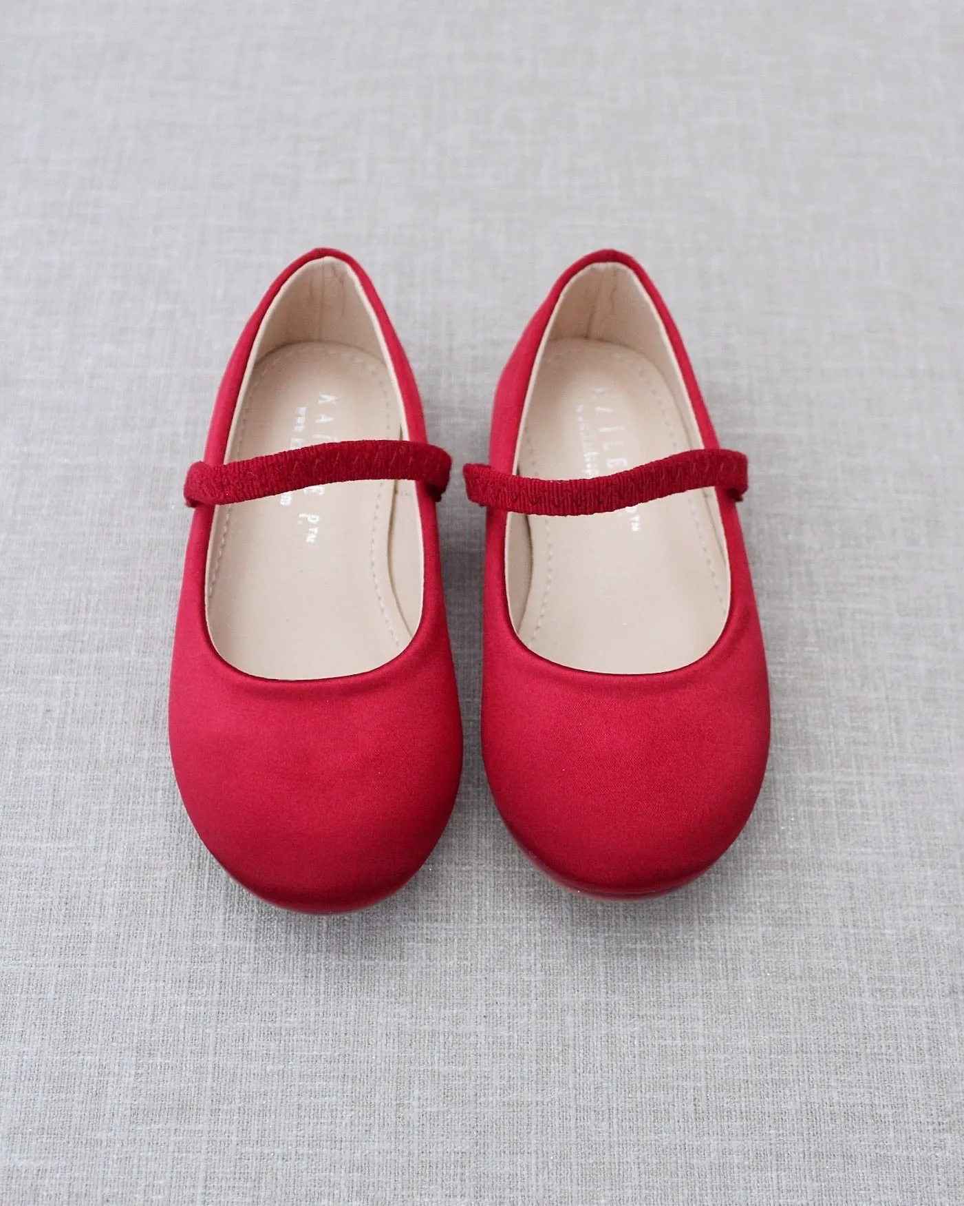 Satin Mary Jane Flats