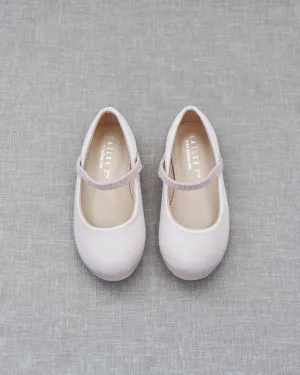 Satin Mary Jane Flats