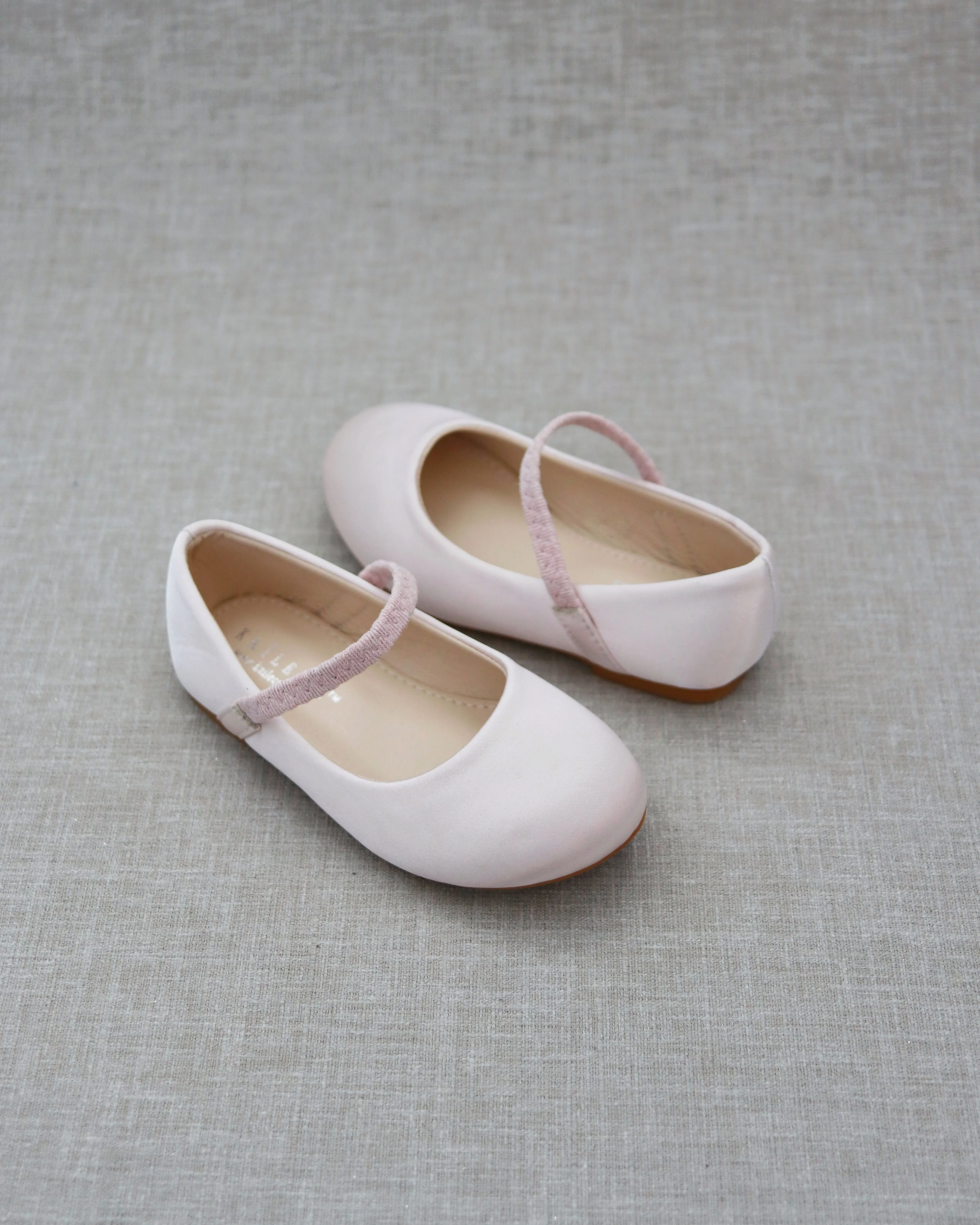 Satin Mary Jane Flats