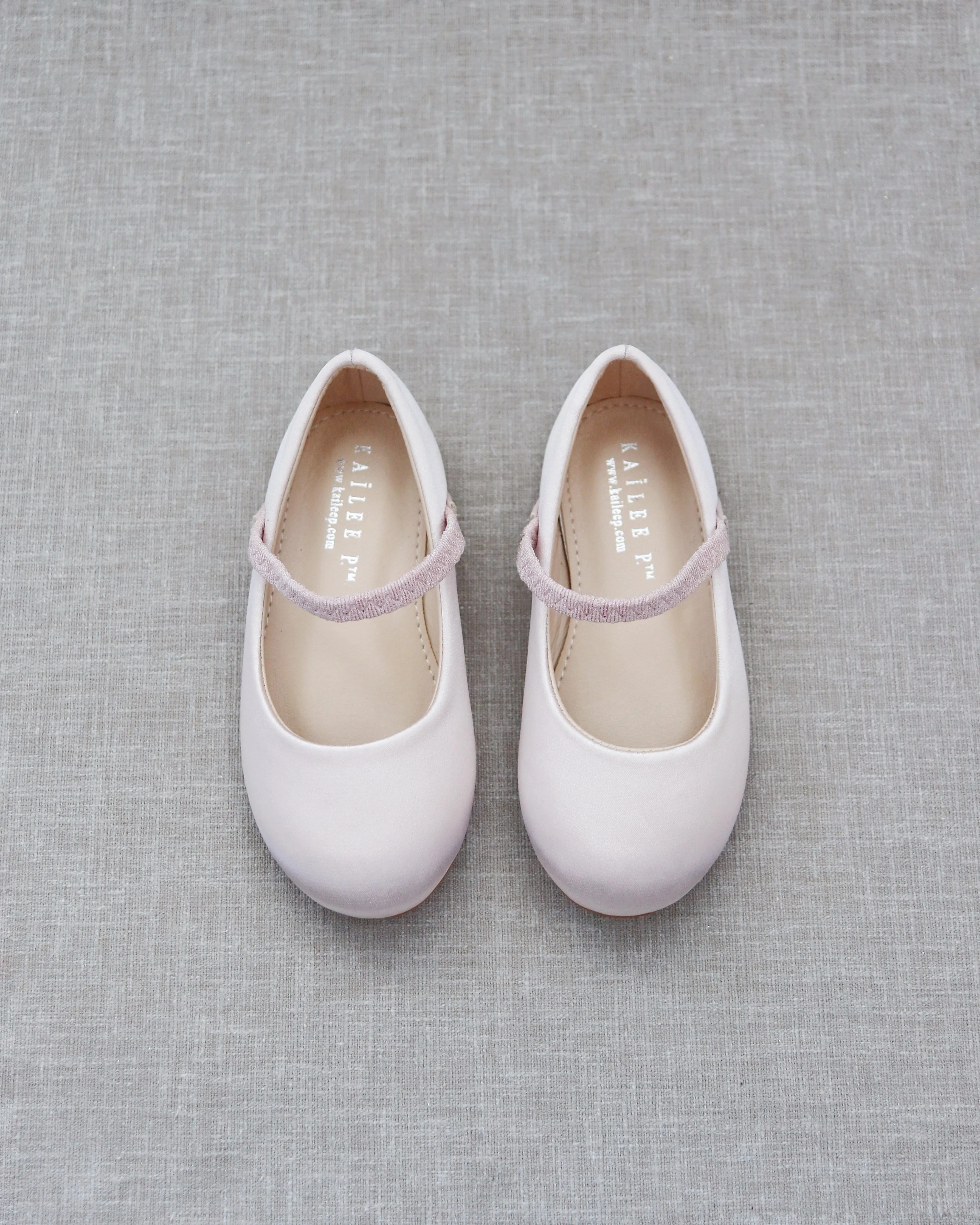 Satin Mary Jane Flats