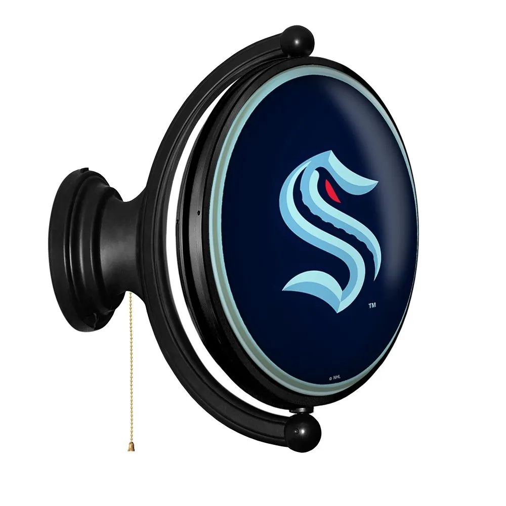 Seattle Kraken: Original Oval Rotating Lighted Wall Sign