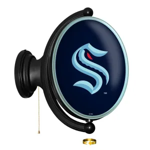 Seattle Kraken: Original Oval Rotating Lighted Wall Sign