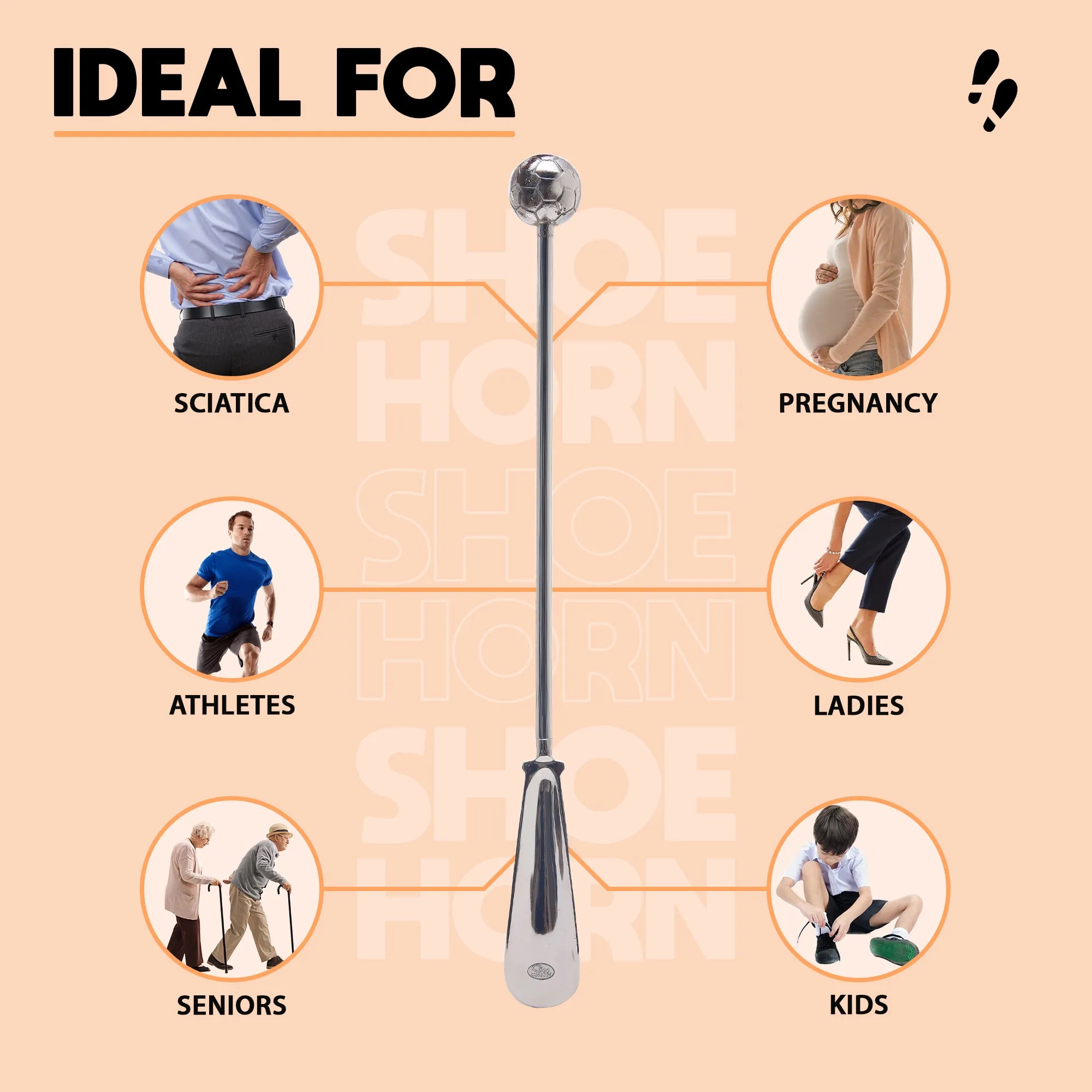 Shoe Mistri Aluminium Football Shape Shoe Horn