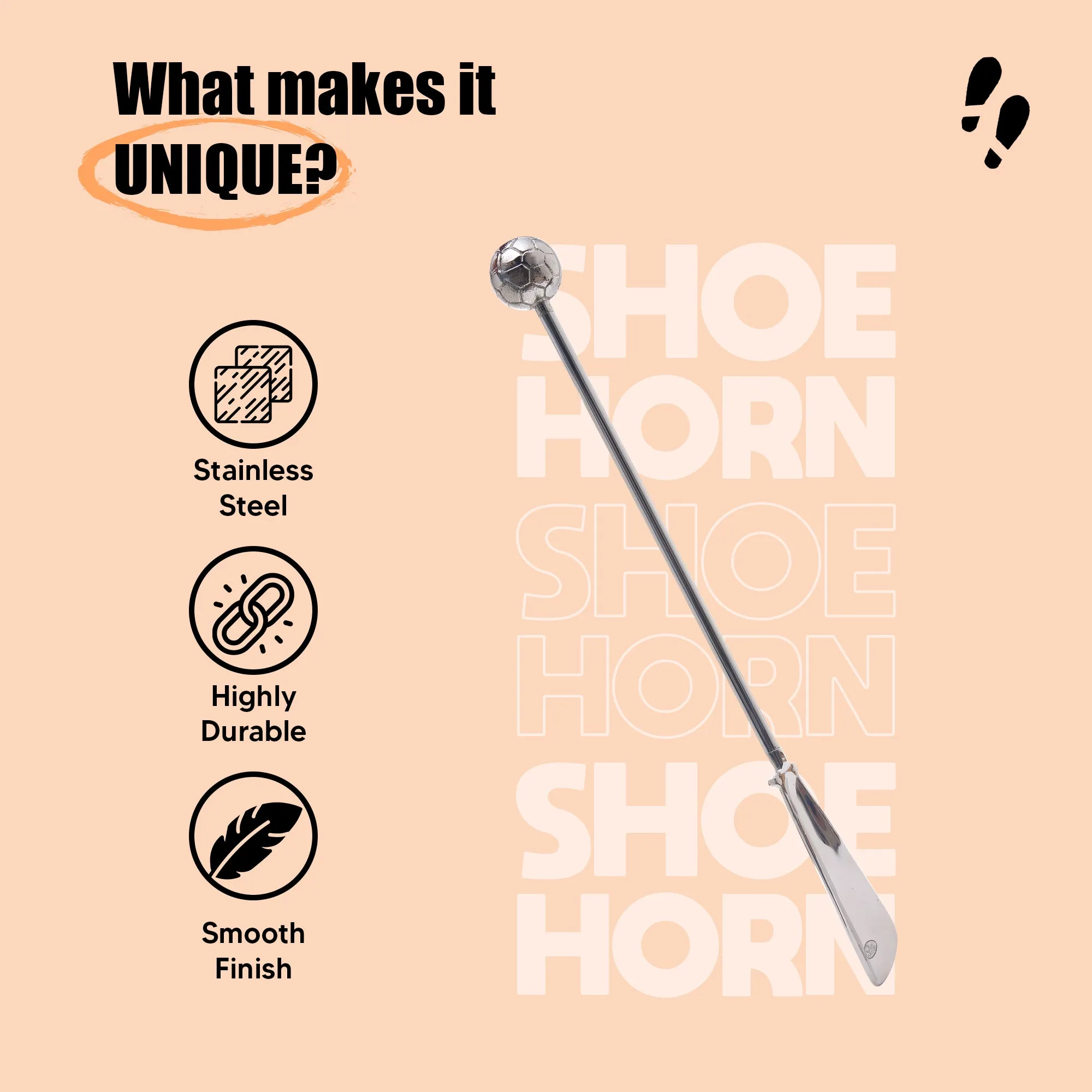 Shoe Mistri Aluminium Football Shape Shoe Horn