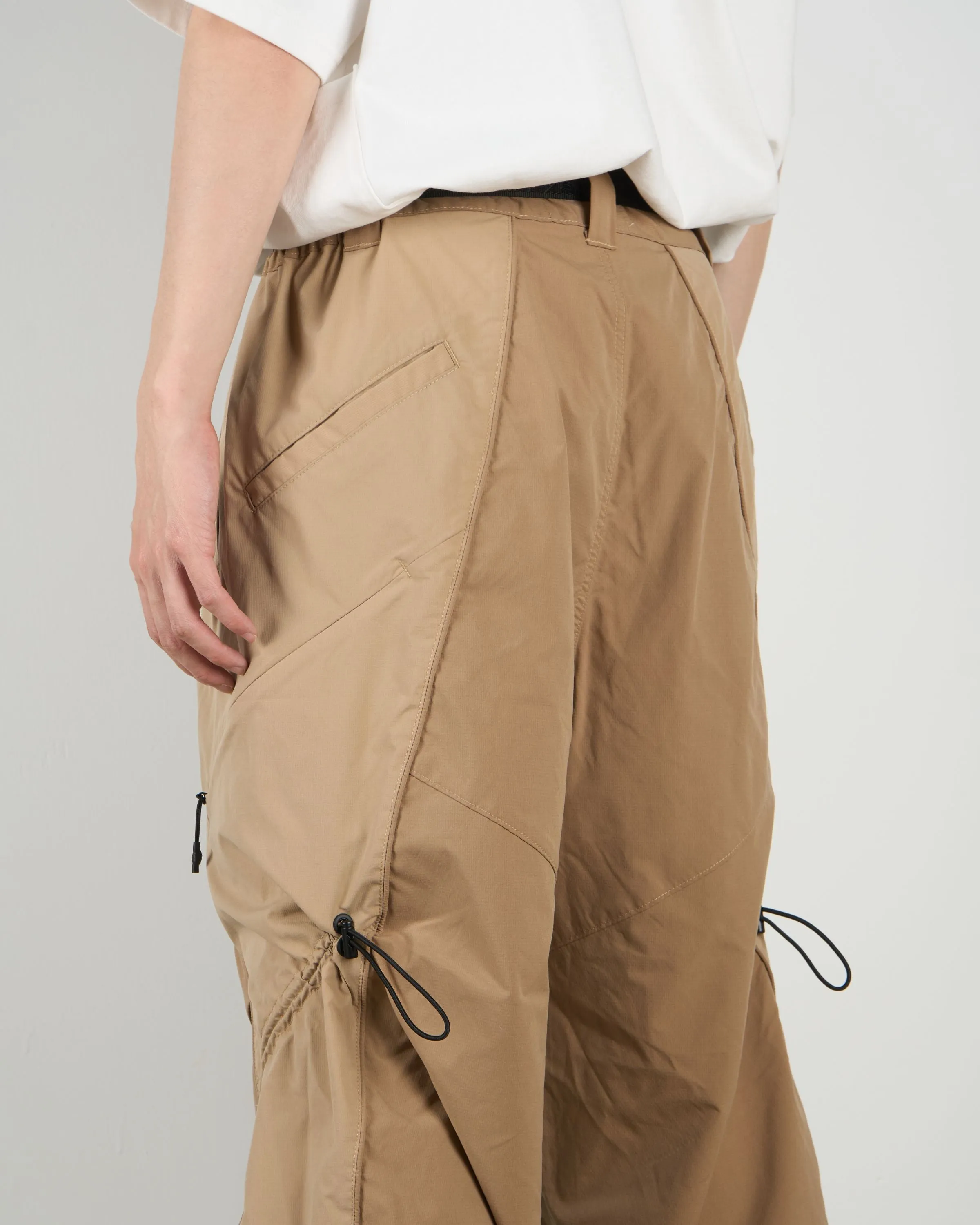Slanted-Zipper Track Pants - Khaki