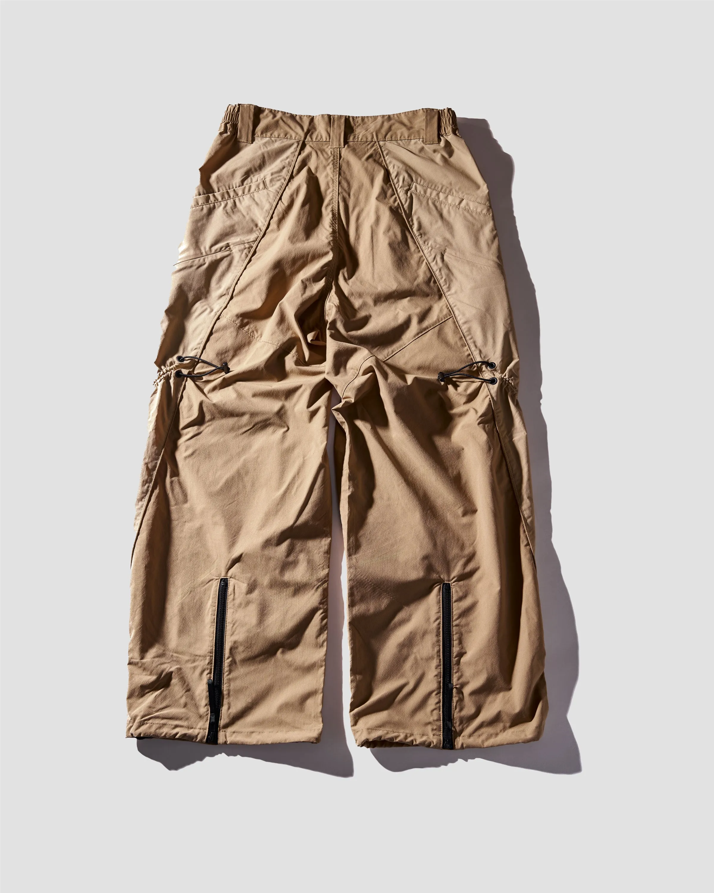Slanted-Zipper Track Pants - Khaki