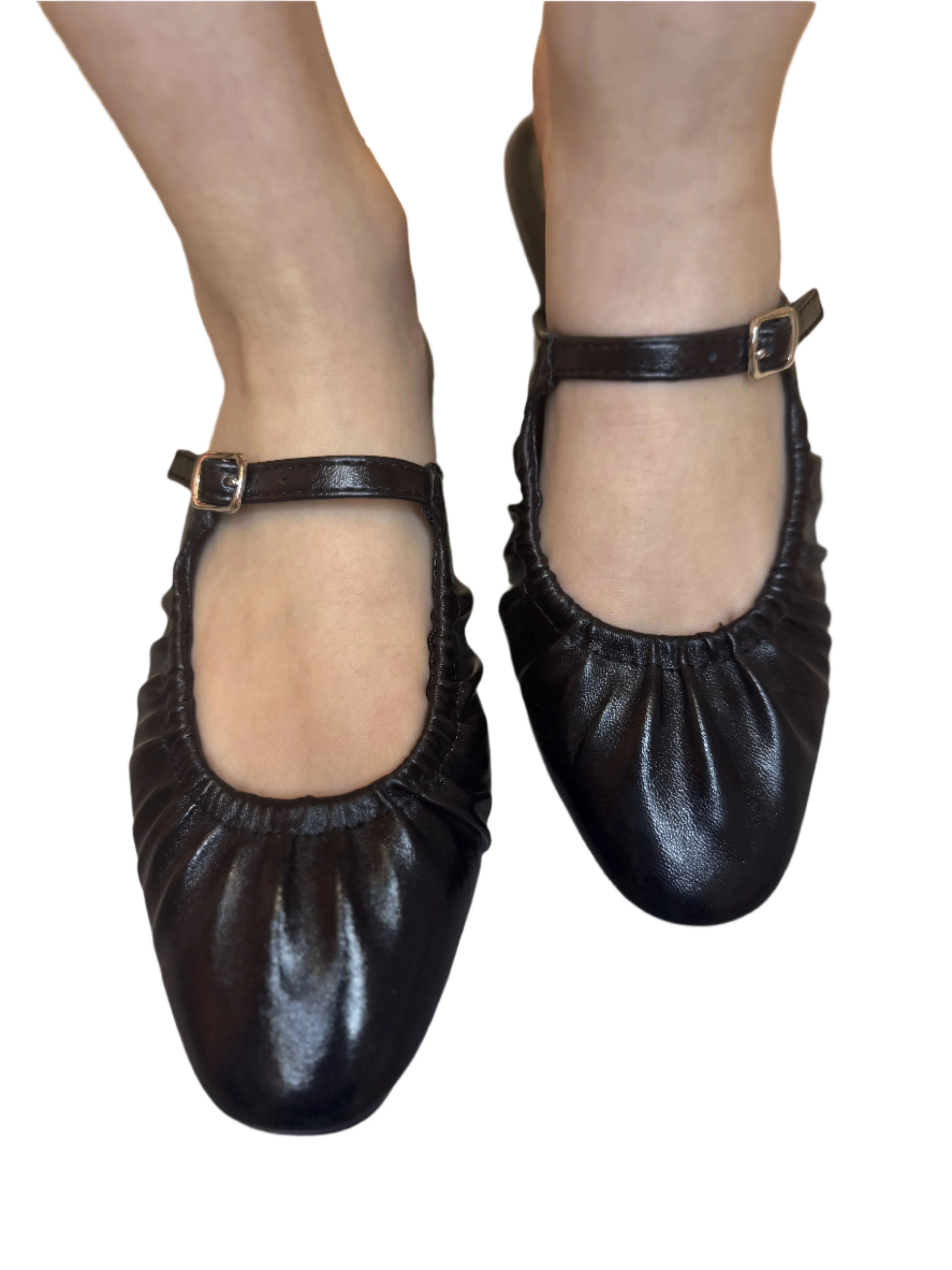 SLIDE IN BALLET FLAT WITH OPEN HEEL DEMURE-S