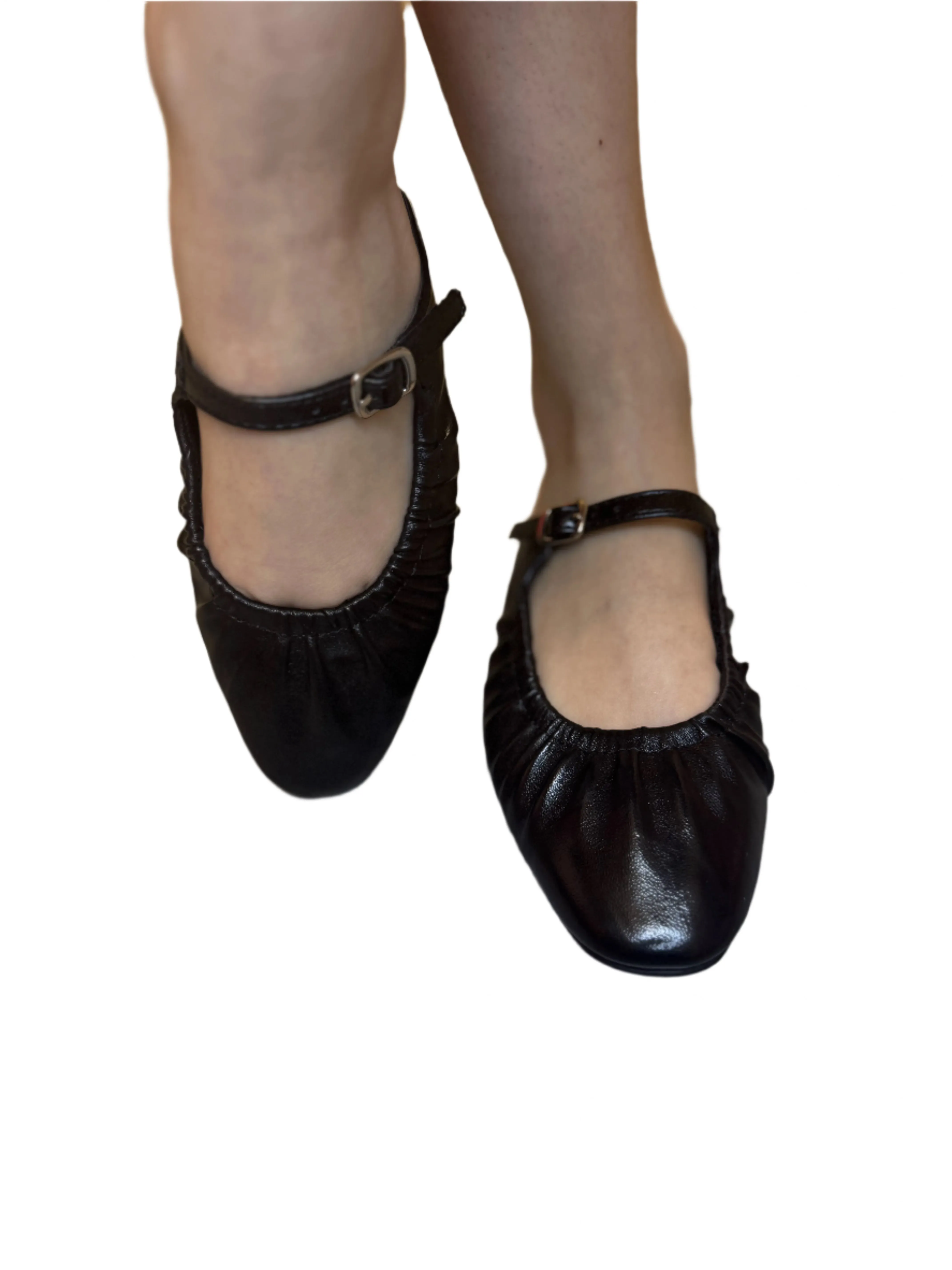SLIDE IN BALLET FLAT WITH OPEN HEEL DEMURE-S