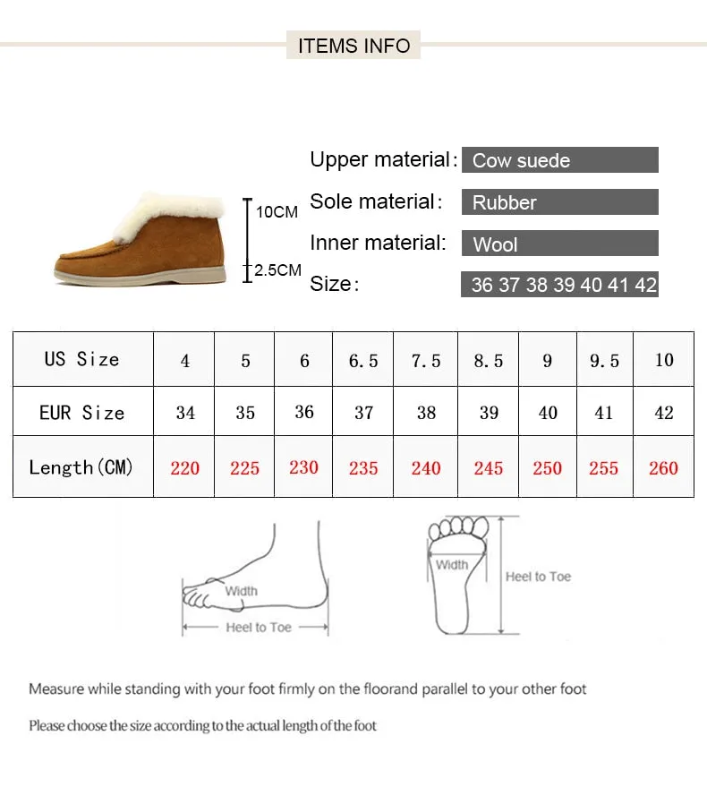 Slip-on snow boots for women