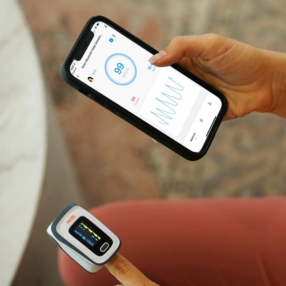 Smart Fingertip Bluetooth Pulse Oximeter With Pulse Rate Readings