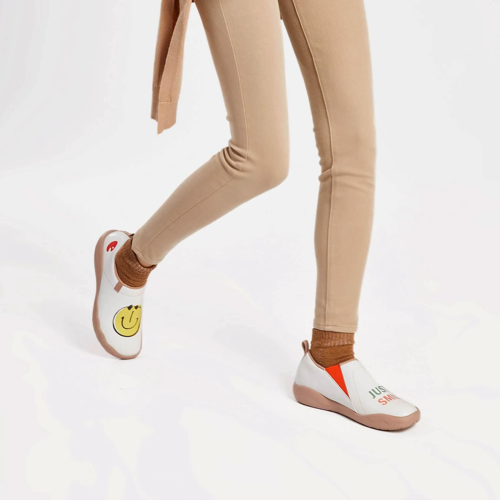Smiley Microfiber Leather Women