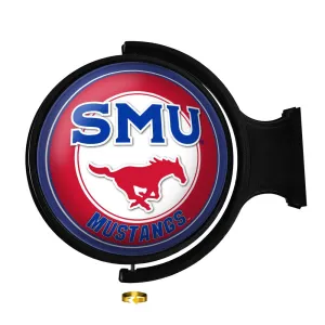 SMU Mustangs: Original Round Rotating Lighted Wall Sign