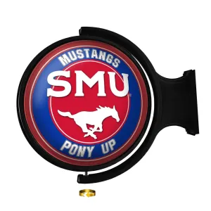 SMU Mustangs: PONY UP - Original Round Rotating Lighted Wall Sign