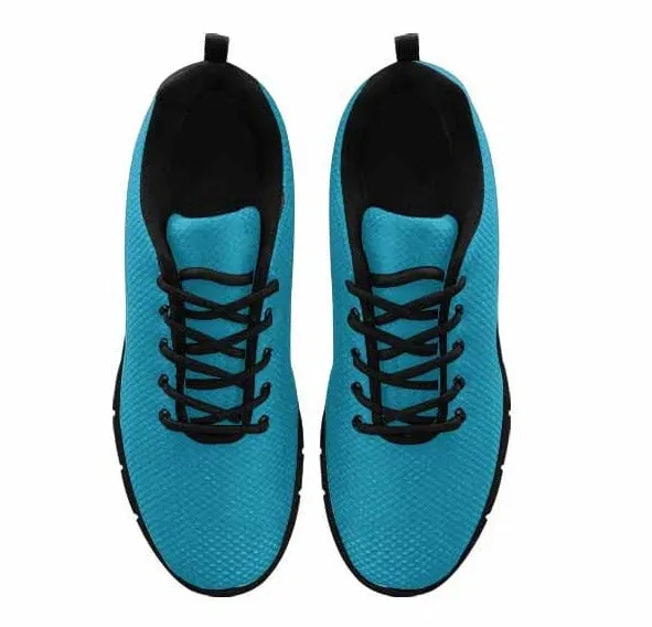 Sneakers for Men - Blue Green Running Shoes by inQue.Style