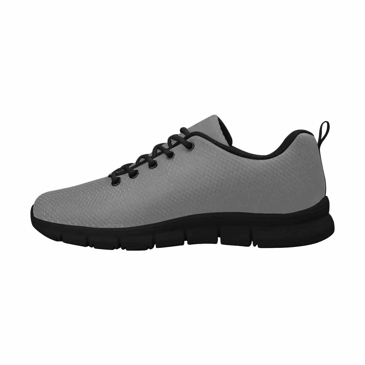 Sneakers for Men - Grey and Black - Canvas Mesh Athletic Running Shoes by inQue.Style