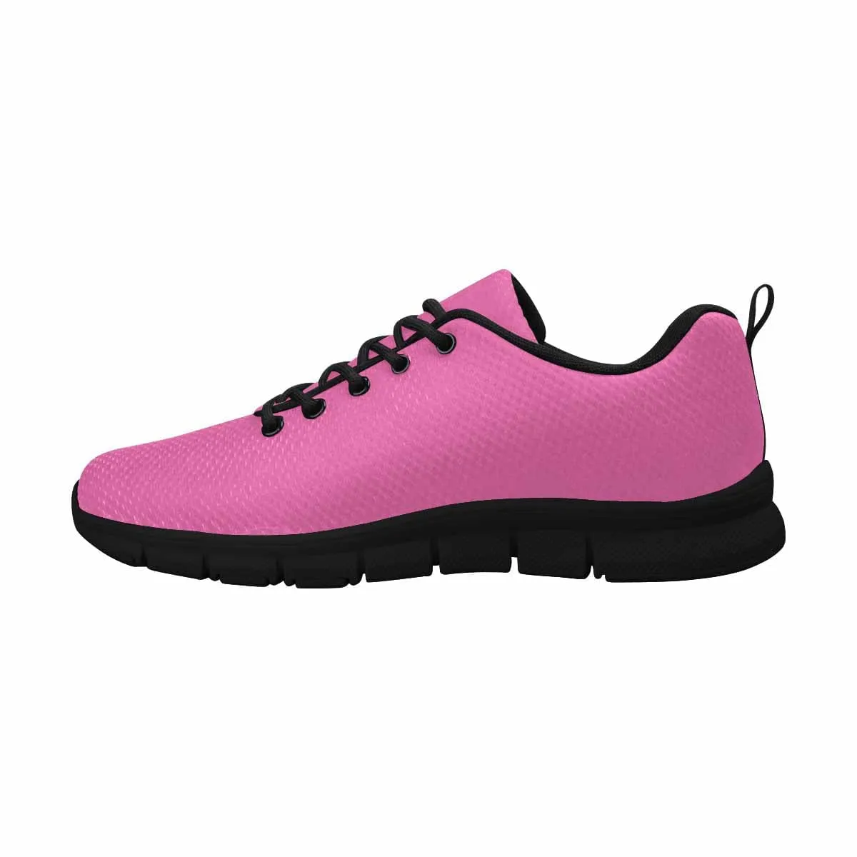 Sneakers for Men - Pink and Black - Canvas Mesh Athletic Running Shoes by inQue.Style