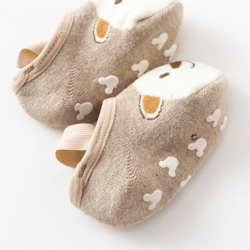 Soft Cotton Non-slip Cute Pattern Baby Boys Girls Slipper Socks