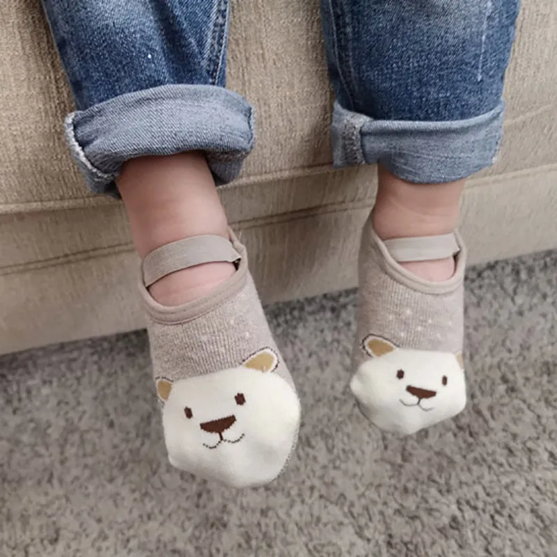 Soft Cotton Non-slip Cute Pattern Baby Boys Girls Slipper Socks
