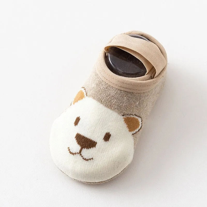 Soft Cotton Non-slip Cute Pattern Baby Boys Girls Slipper Socks