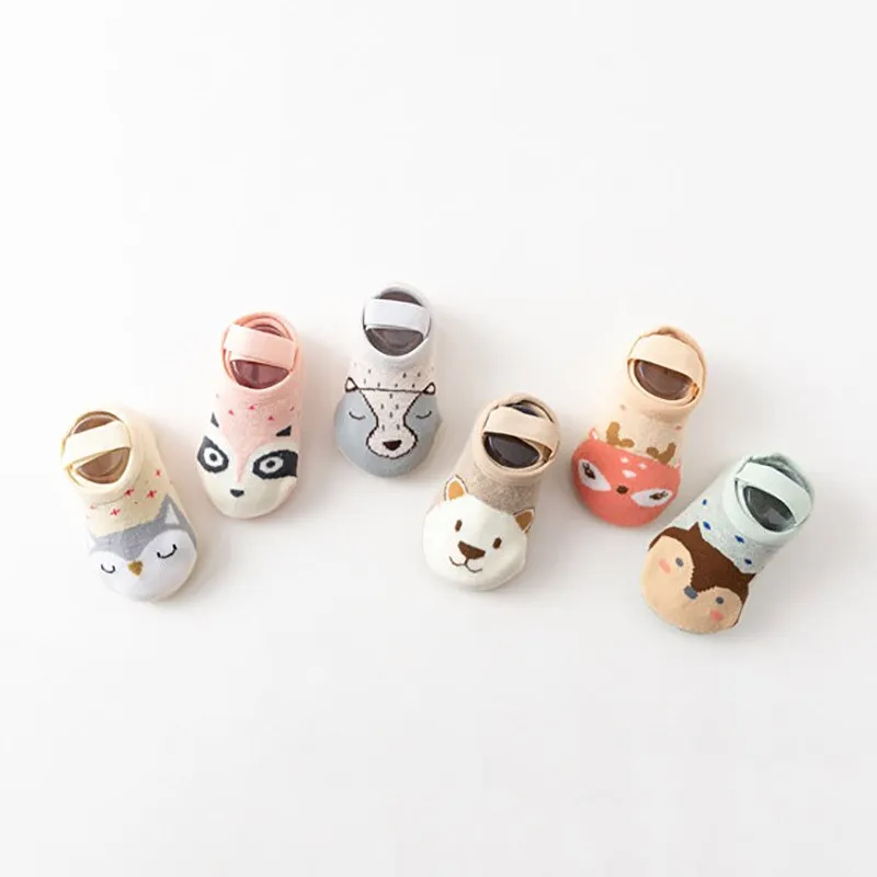 Soft Cotton Non-slip Cute Pattern Baby Boys Girls Slipper Socks