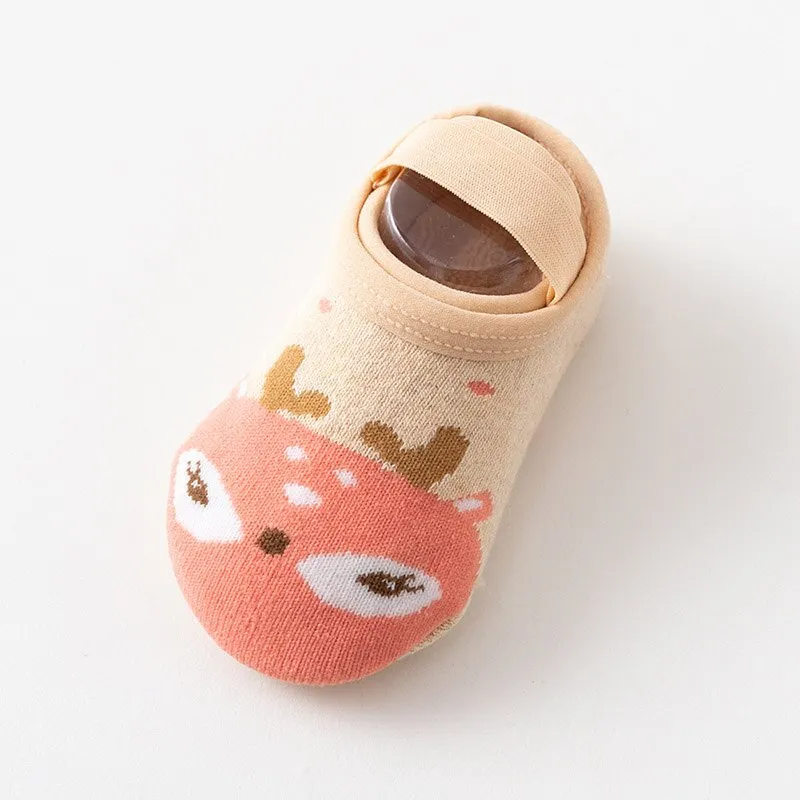 Soft Cotton Non-slip Cute Pattern Baby Boys Girls Slipper Socks