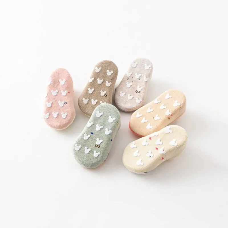 Soft Cotton Non-slip Cute Pattern Baby Boys Girls Slipper Socks
