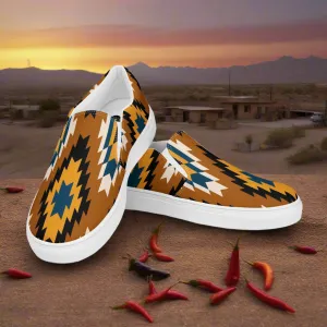 Southwest Collection Men's Slip-On Shoes Pueblo Native Pattern