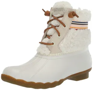 Sperry Women's Saltwater Sherpa Rain Boot, Rainbow Ivory, 10
