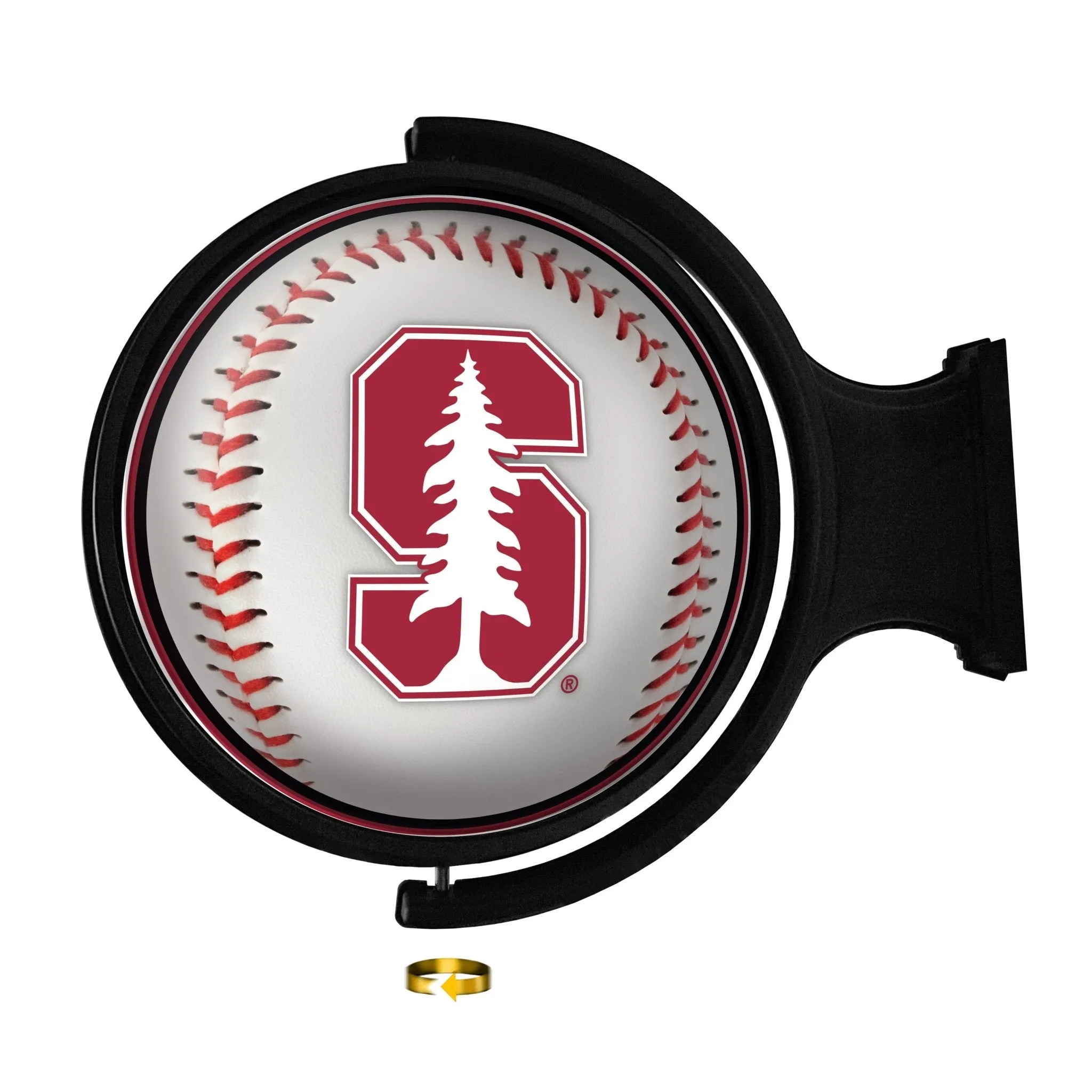 Stanford Cardinal: Baseball - Original Round Rotating Lighted Wall Sign