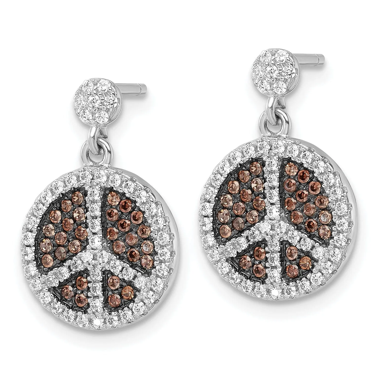 Sterling Silver Cubic Zirconia Post Earrings