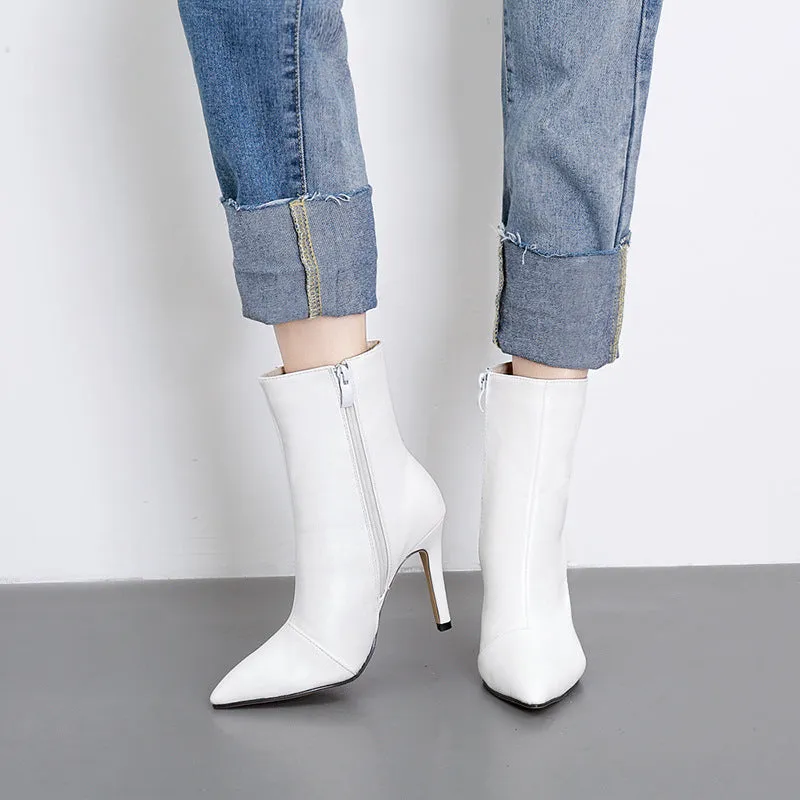 Stiletto heeled Martin boots