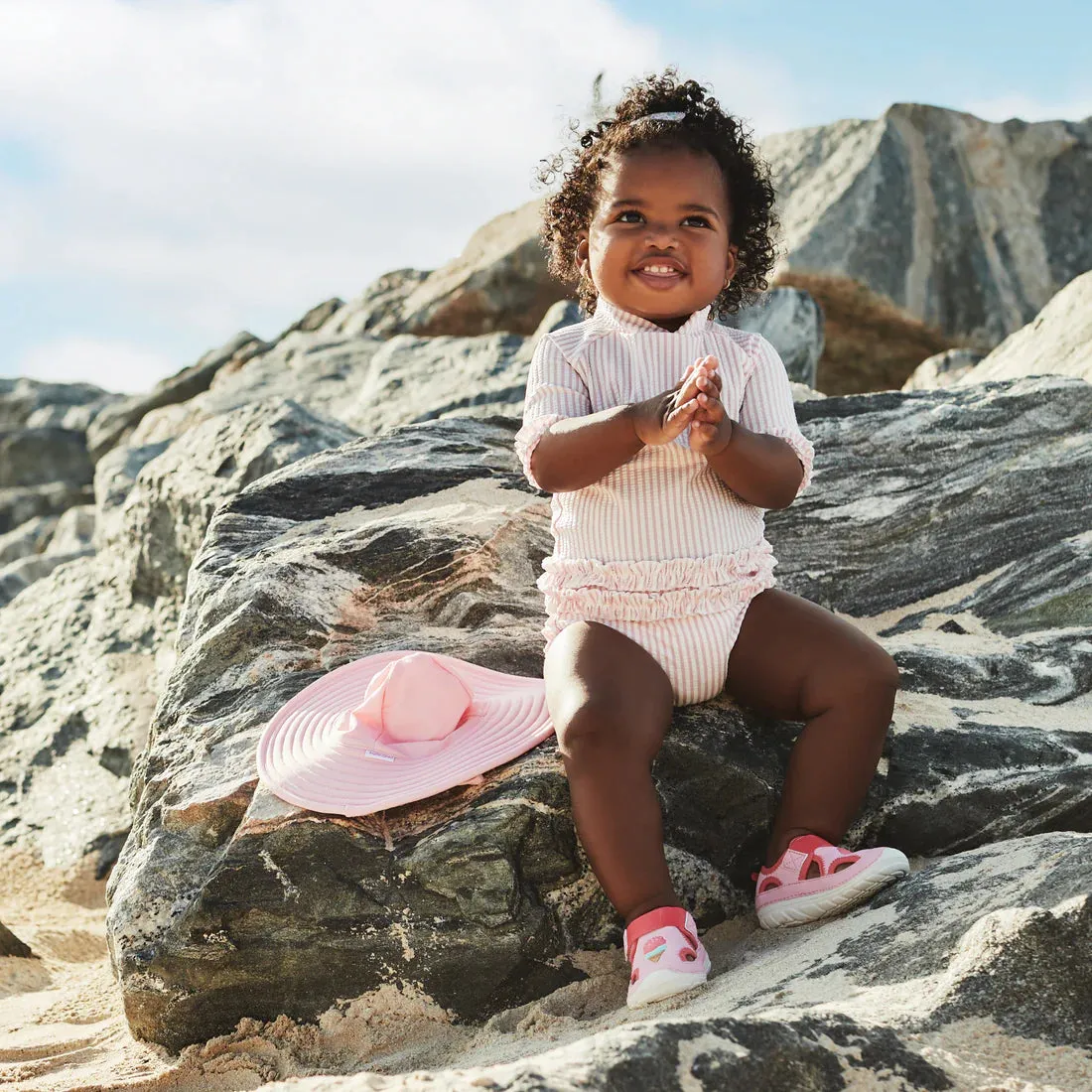 Stride Rite Baby Girls Soft Motion Splash Sandal - Pink/Coral