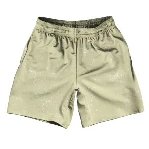 Super Fly Pattern Vegas Gold and White Soccer Shorts Made In USA