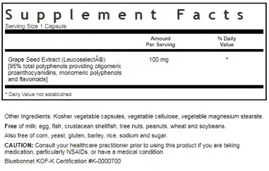 SUPER FRUIT GRAPE SEED EXTRACT, VCAPS
