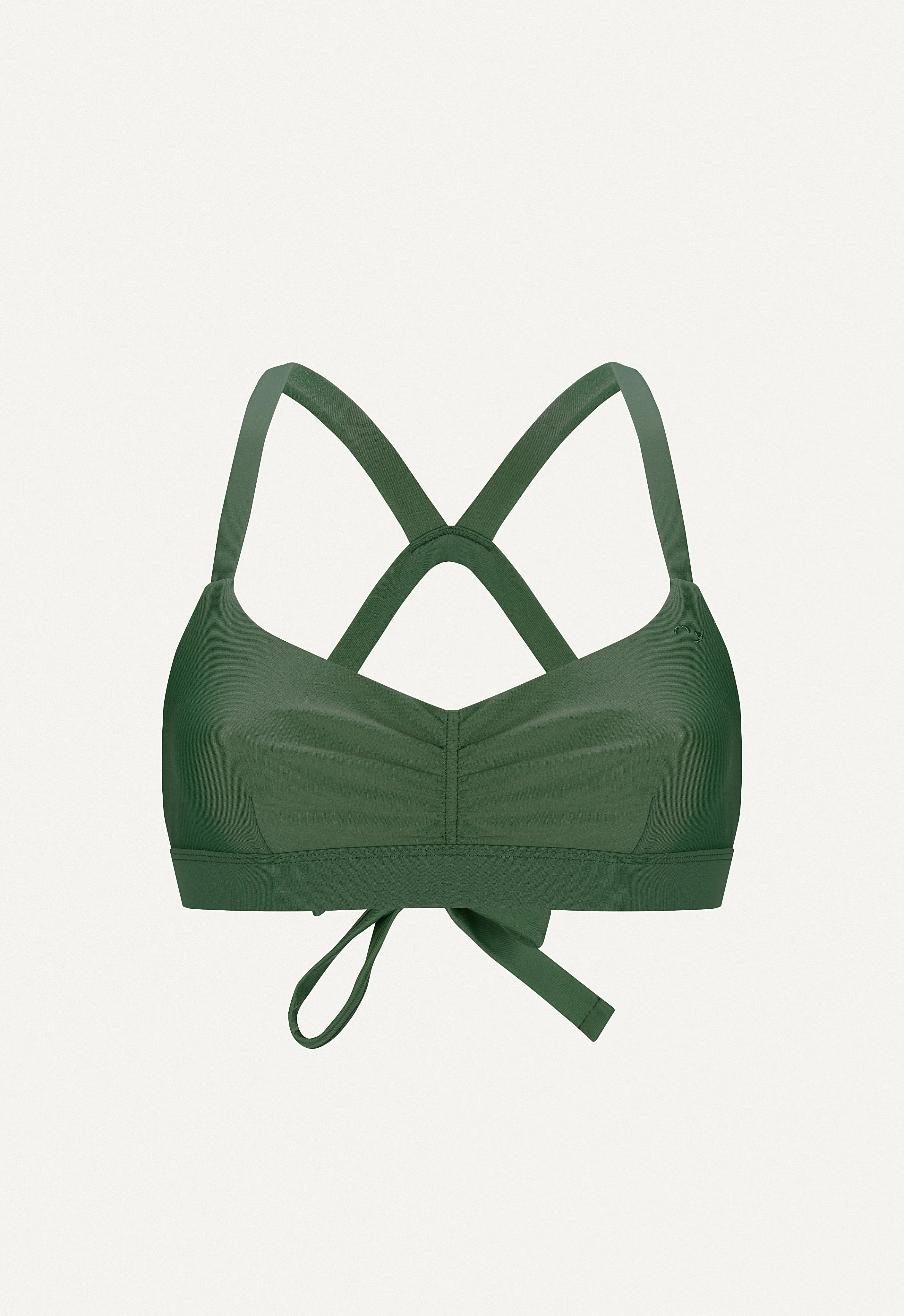Surf Bikini Top "Hoki" in dark green