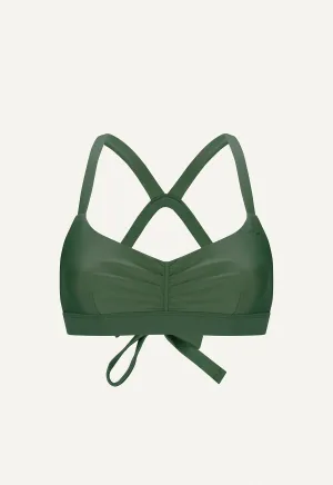 Surf Bikini Top "Hoki" in dark green