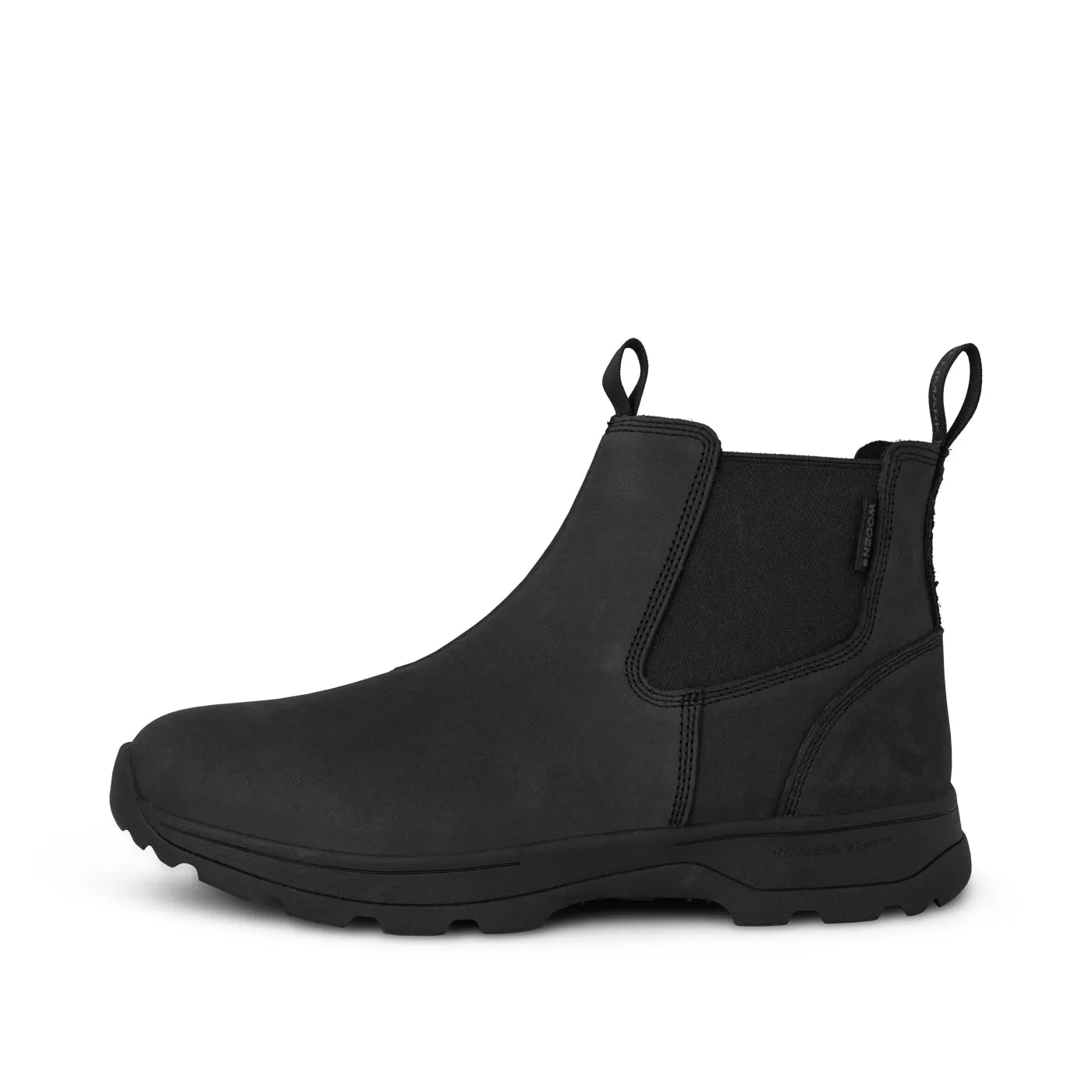 Svend Leather Waterproof - Black