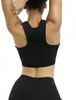 Sweat It Out Neoprene Zipper Sport Bra