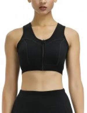 Sweat It Out Neoprene Zipper Sport Bra
