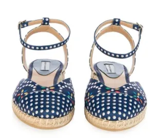 Tabitha Simmons Navy Multi Bead Print