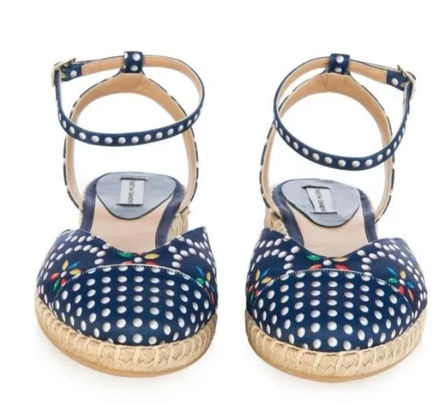 Tabitha Simmons Navy Multi Bead Print