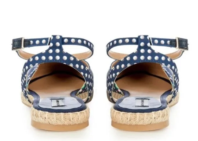 Tabitha Simmons Navy Multi Bead Print