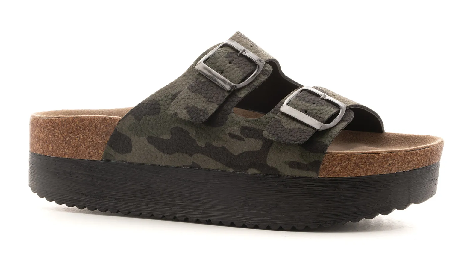 Tabloid Camo Platform Sandal
