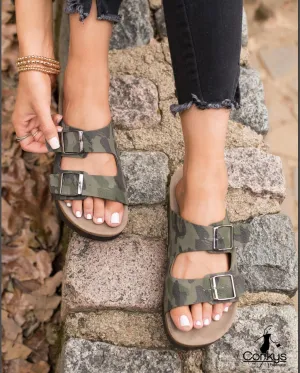 Tabloid Camo Platform Sandal