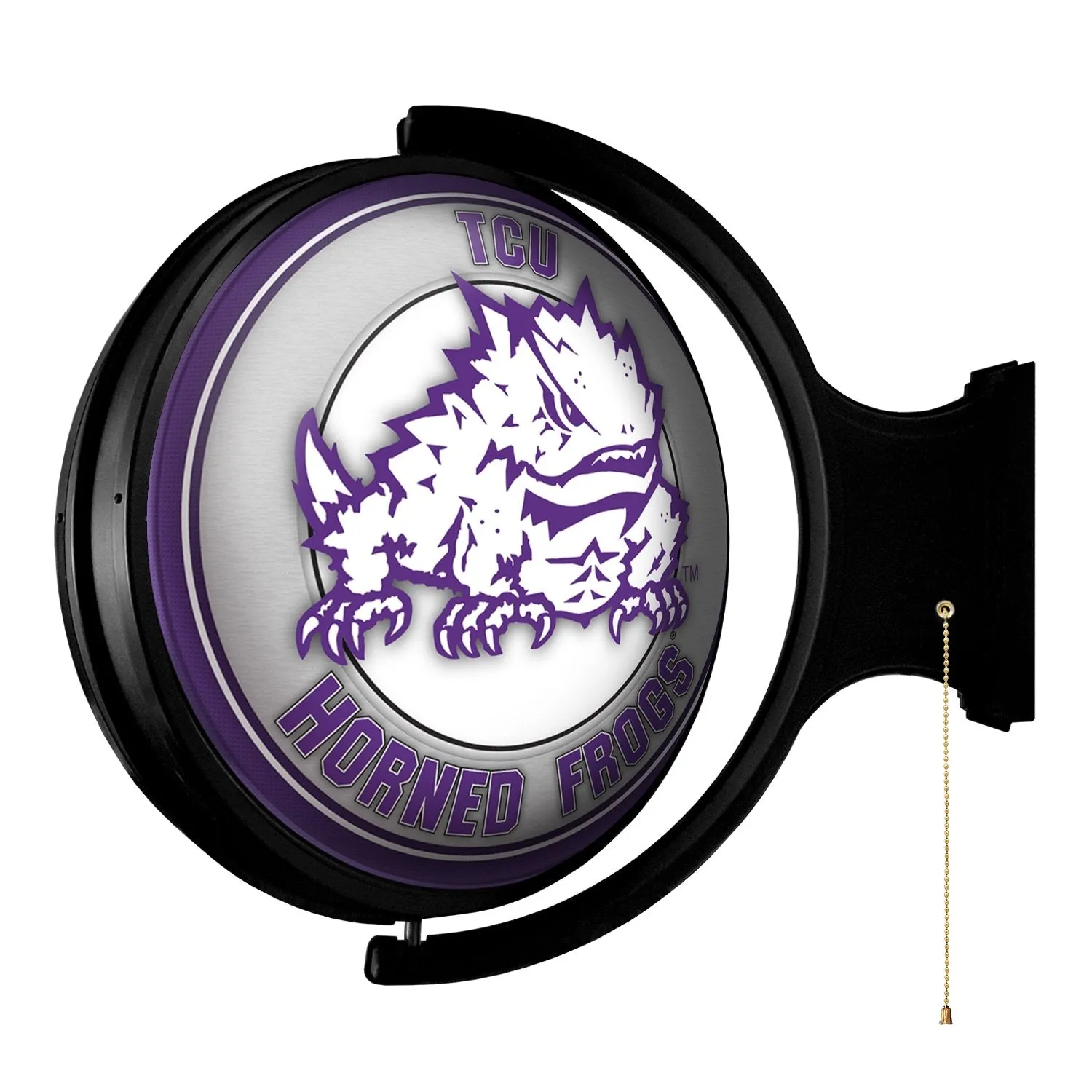 TCU Horned Frogs: Mascot - Original Round Rotating Lighted Wall Sign