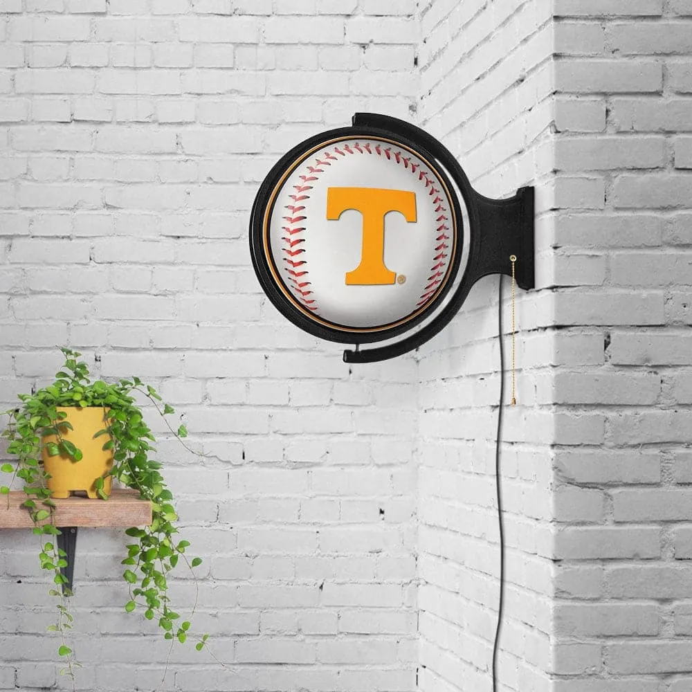 Tennessee Volunteers: Baseball - Round Rotating Lighted Wall Sign