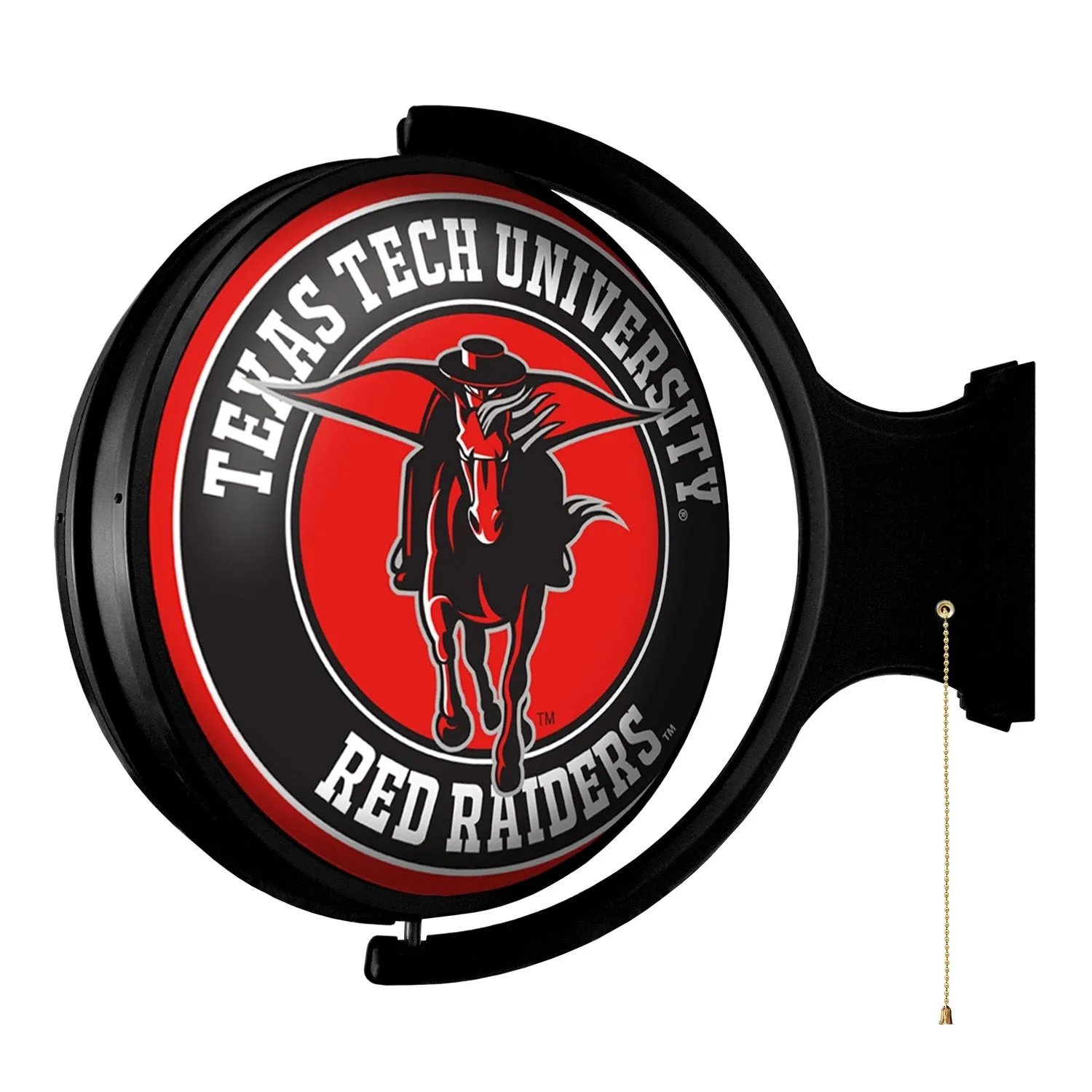 Texas Tech Red Raiders: Masked Rider - Original Round Rotating Lighted Wall Sign