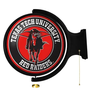 Texas Tech Red Raiders: Masked Rider - Original Round Rotating Lighted Wall Sign