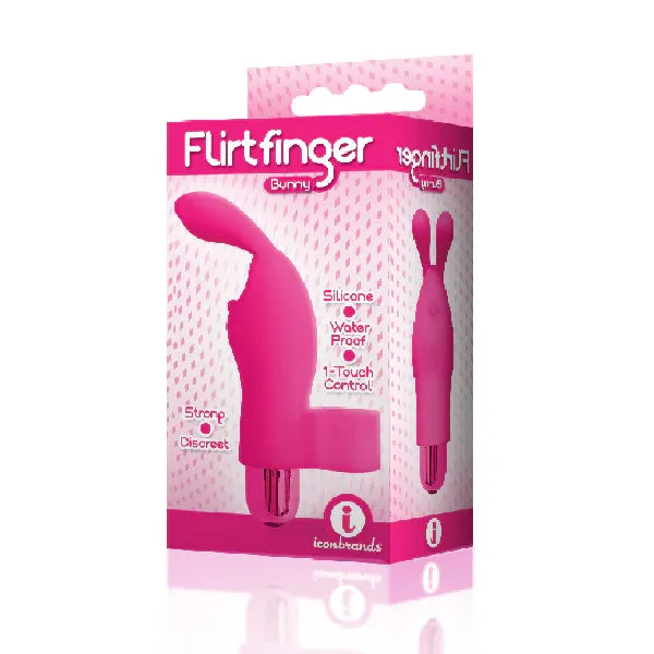 The 9's - Flirt finger Bunny Finger Bullet Vibrators - Pink
